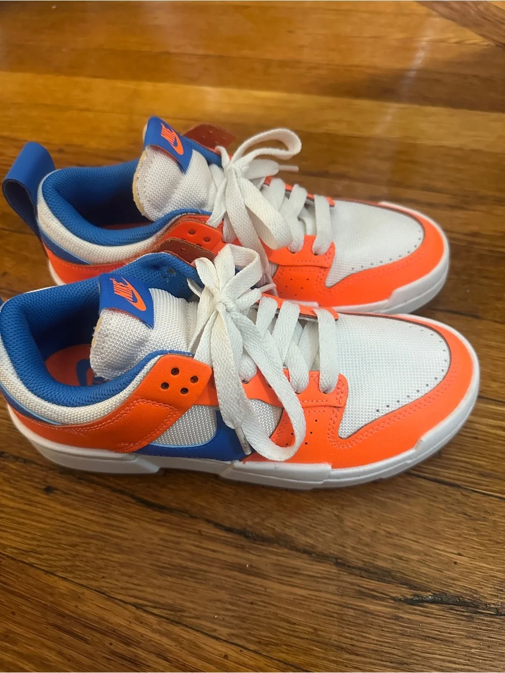 Nike Women’s Orange, White & Blue Low-Top Sneakers